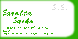 sarolta sasko business card